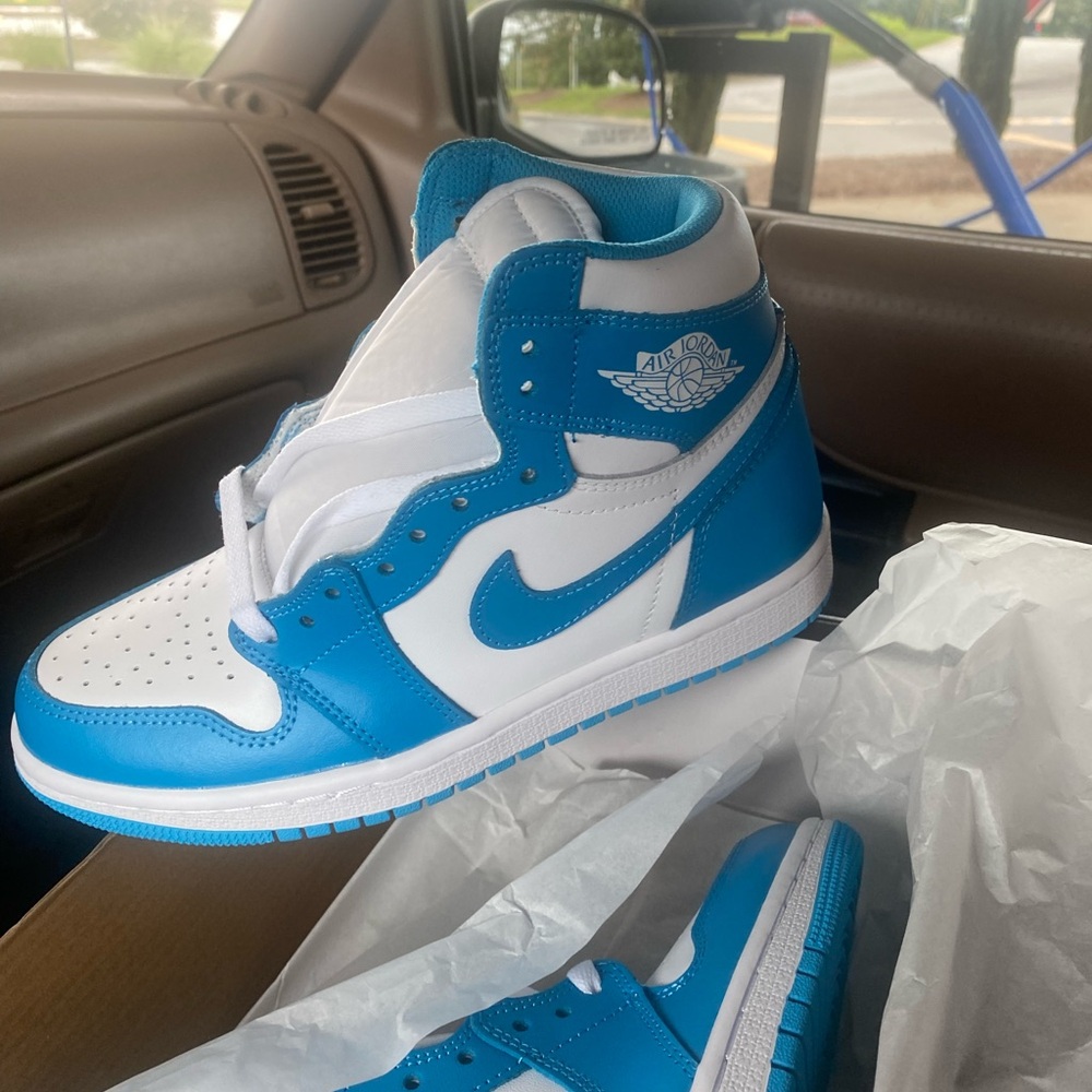 Nike Kids Red and White High-Top Sneakers - Picture 3 of 3